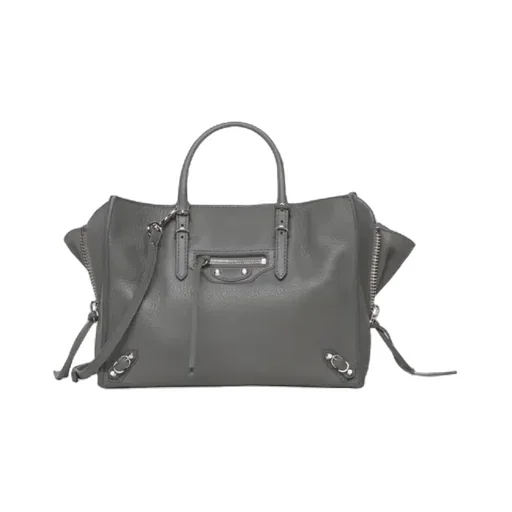 Grey Leather Handbag