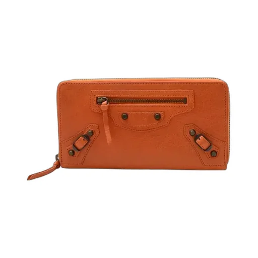 Orange Leather Wallet