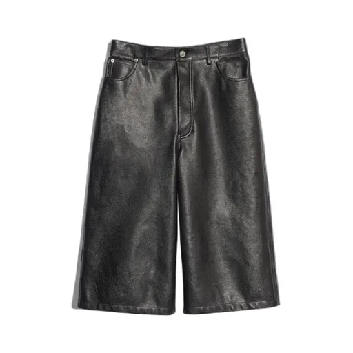 Black Leather Capri Pants
