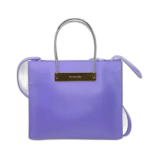 Pale Purple Leather Handbag