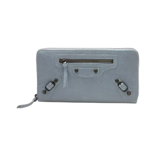 Pale Blue Leather Wallet