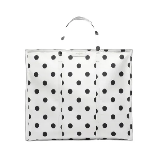 Bazar Large Shopping Bag - White/Black
