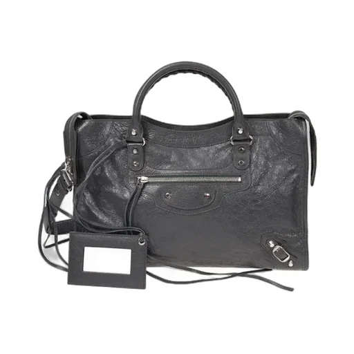 Grey Lambskin Handbag