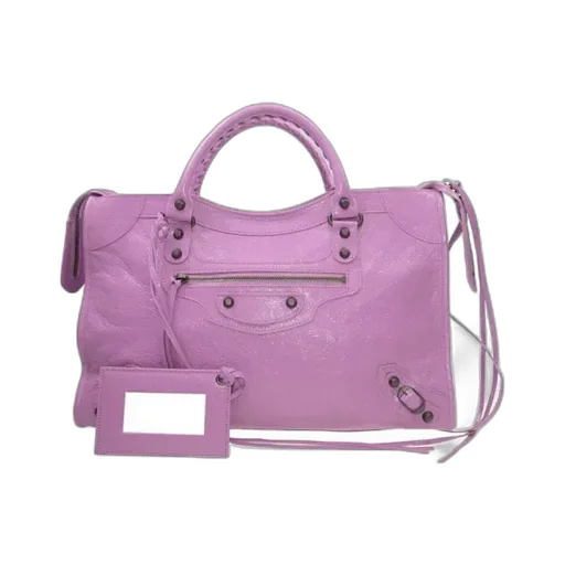 Purple Lambskin Handbag
