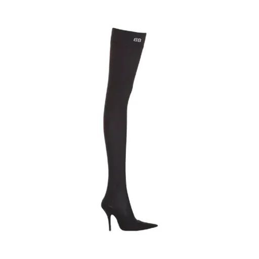 Knife Over-The-Knee Boots - Black
