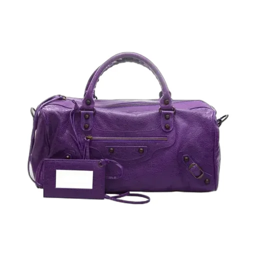 Purple Leather Handbag