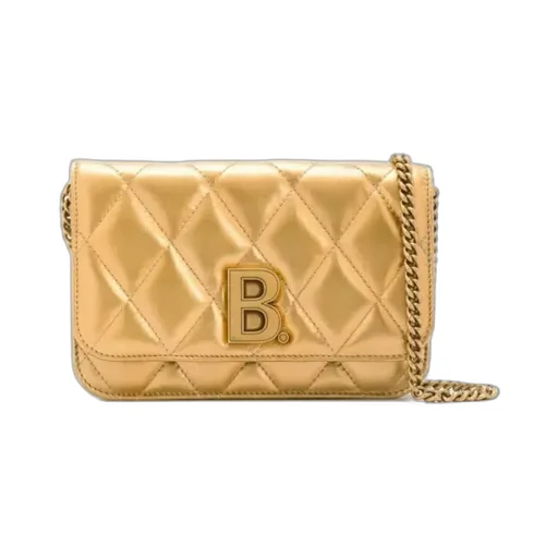 Golden Leather Handbag