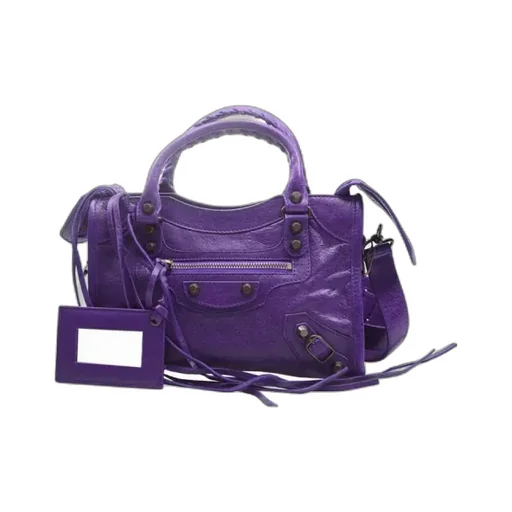 Purple Leather Handbag