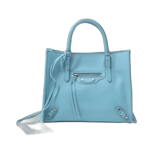 Blue Leather Handbag