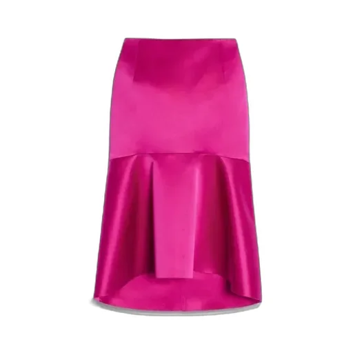Fuchsia Triangle Fabric Patchwork Skirt