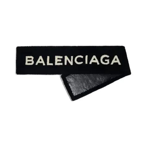 Lambskin Scarf - White/Black