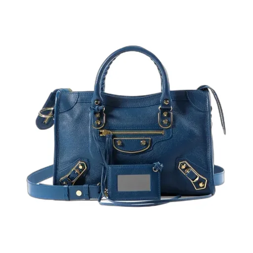 Blue Lambskin Handbag
