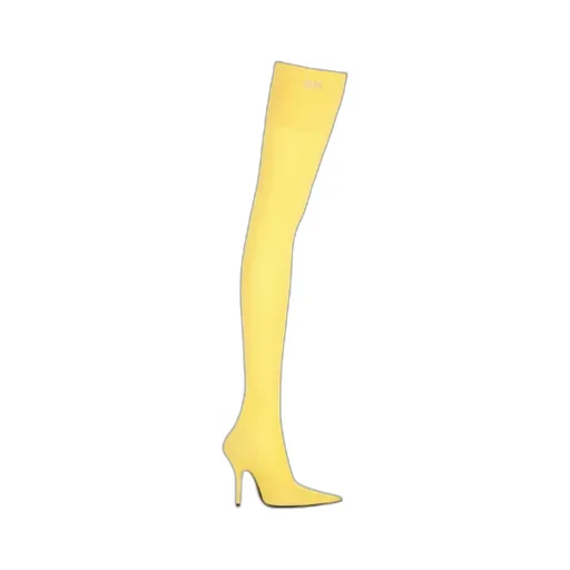 Knife Over-The-Knee Boots - Yellow