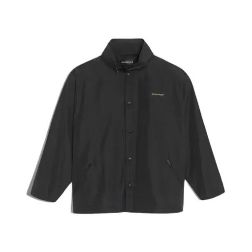 Black Archetype Print Raincoat