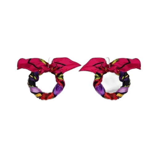 Colored Scarf Earrings