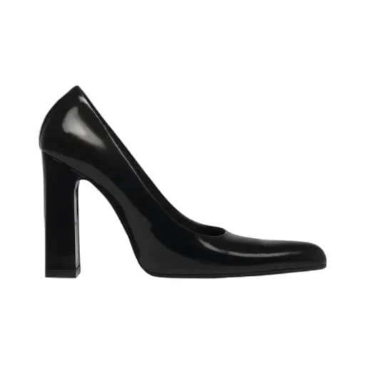 Black Round Toe High Heels