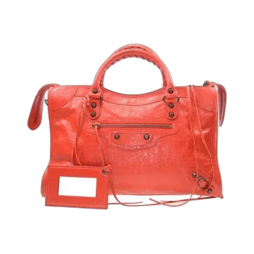 Orange Leather Handbag