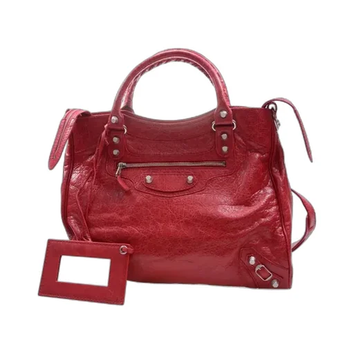 Red Lambskin Handbag