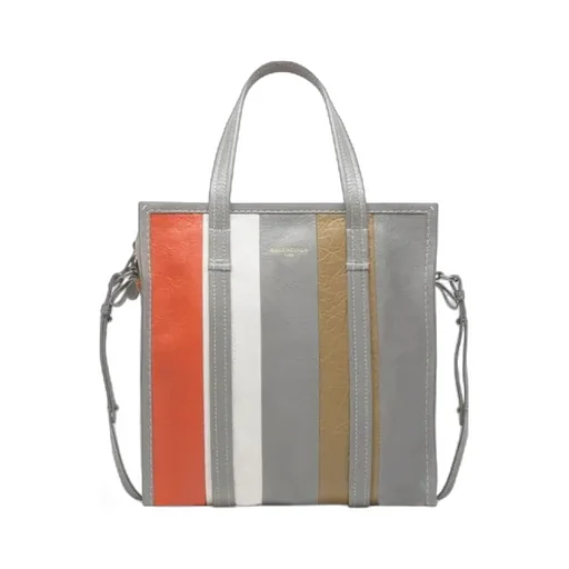 Bazar Small Shopping Bag - Beige / Orange / Taupe