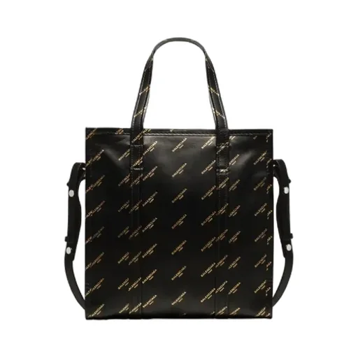 Bazar Small Shopping Bag - Black / Gold