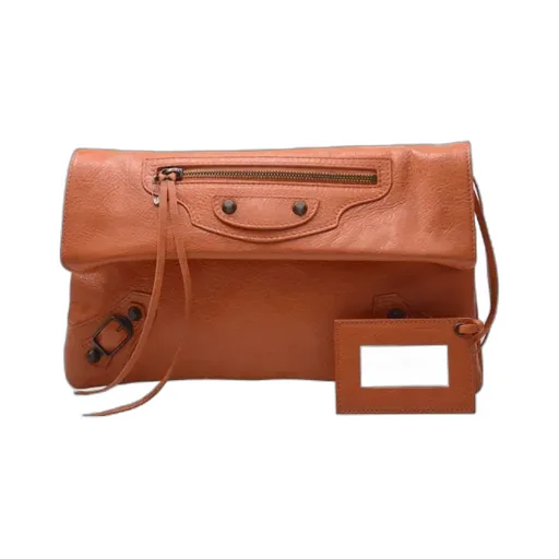 Orange Leather Handbag
