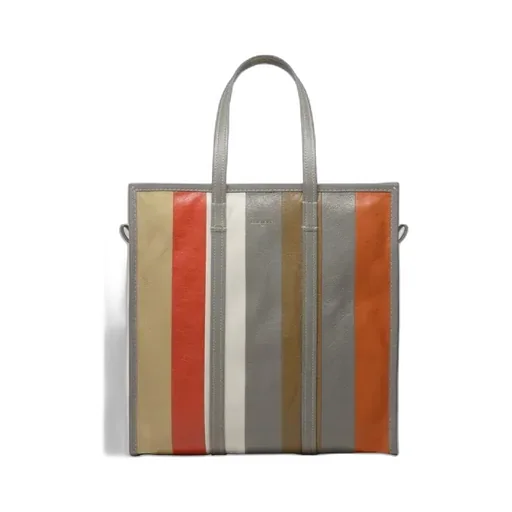 Bazar Medium Shopping Bag - Beige / Orange / Taupe