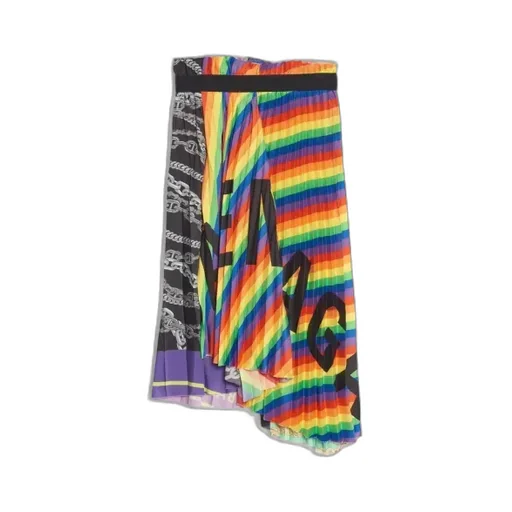 Rainbow/Black Scarf Skirt