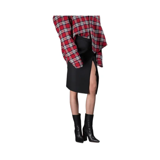 Black Midi Skirt With Slit