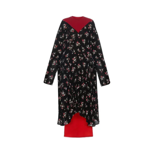 Floral Red Dress