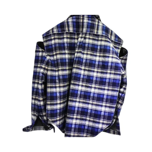 Plaid Shoulder Pads Shirt
