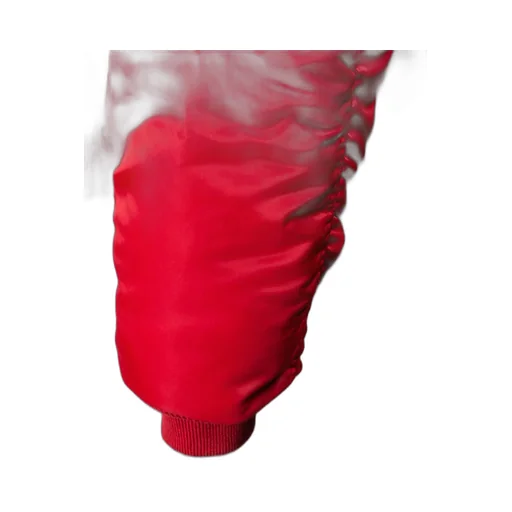 Red Bomber Jacket With Hood