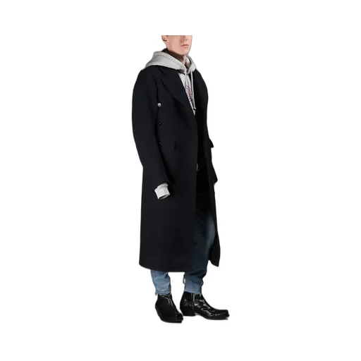 Navy Long Overcoat