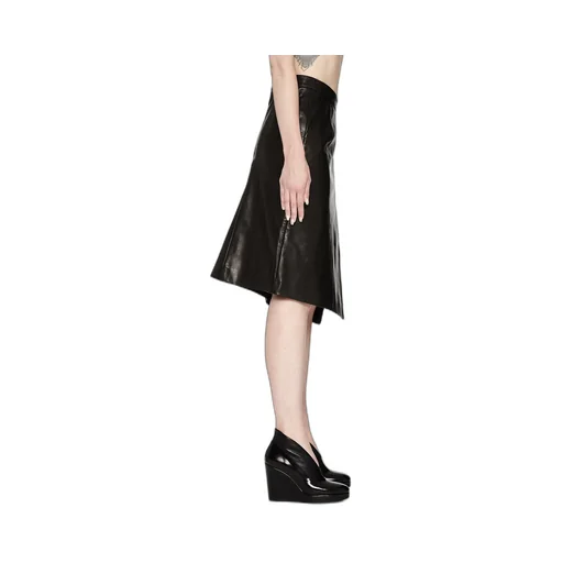 Leather Wrap Skirt