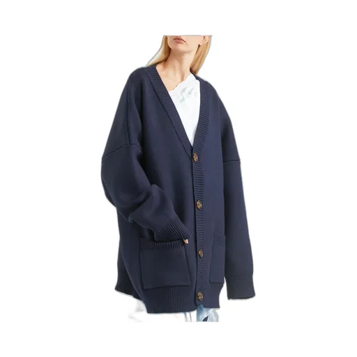 Oversized Navy Cardigan