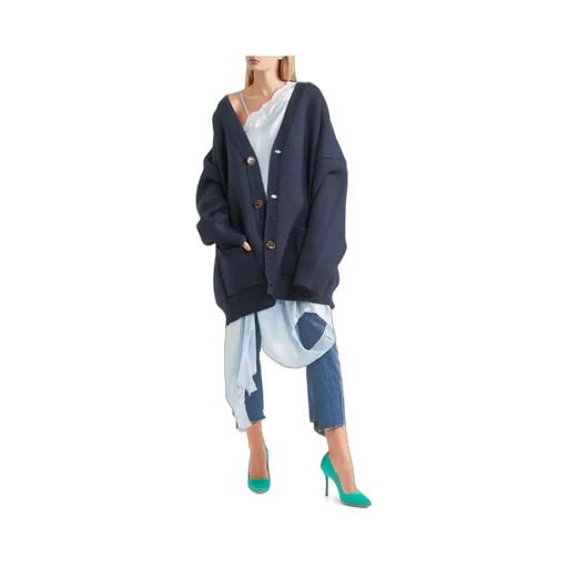Oversized Navy Cardigan