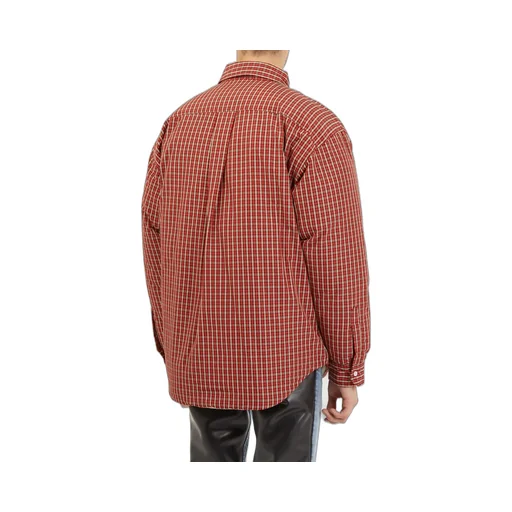 Checked Padded Canvas Shirt Jacket
