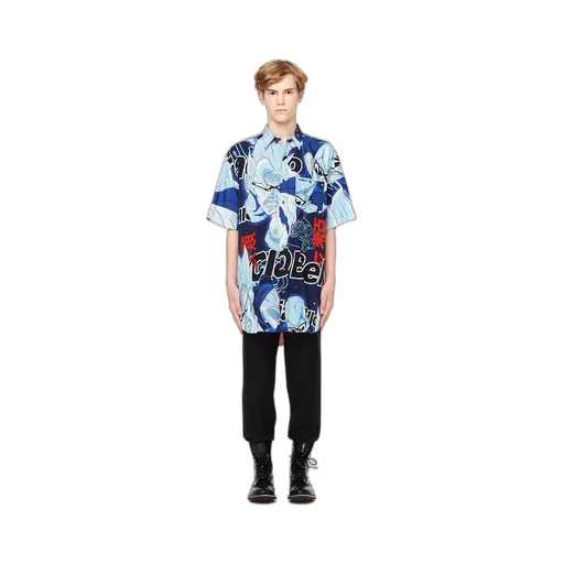 Anime Print Short Sleeve Shirt