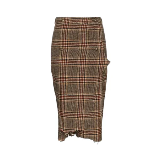Plaid Wrap Skirt