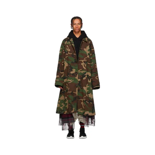 Camo Scarf Coat