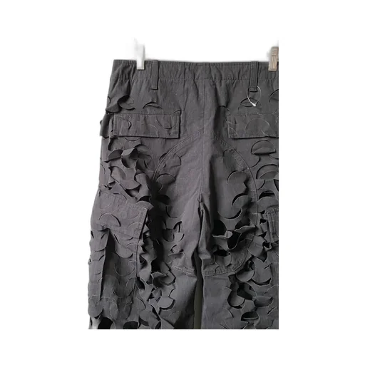 Cutout Black Cargo Pants