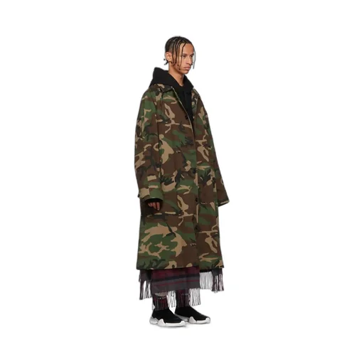 Camo Scarf Coat