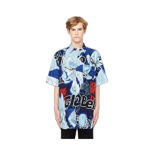 Anime Print Short Sleeve Shirt