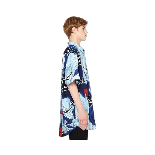 Anime Print Short Sleeve Shirt