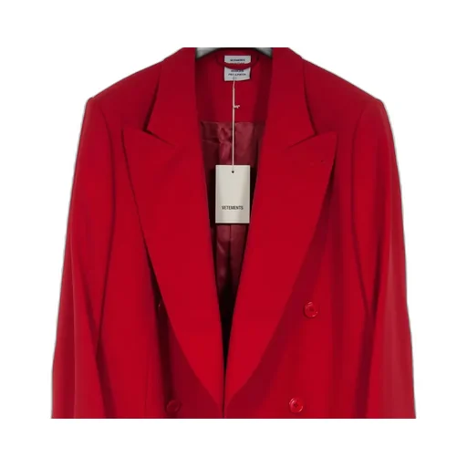 Red Double-Breasted Coat