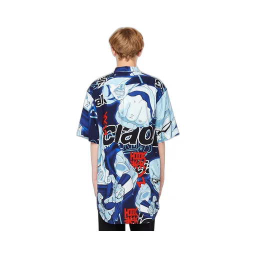 Anime Print Short Sleeve Shirt