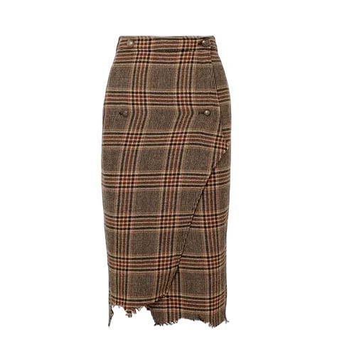 Plaid Wrap Skirt