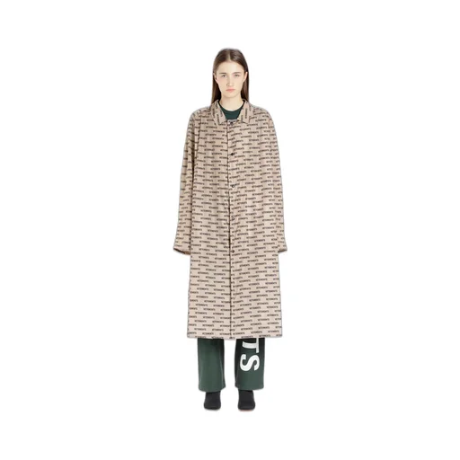 Logo All-Over Print Coat