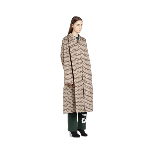 Logo All-Over Print Coat
