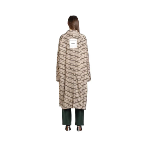Logo All-Over Print Coat
