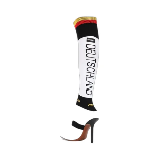 Germany Knit Sock Heel Boots